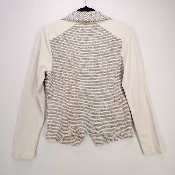 Halogen Blazer Textured Knit Sweater Jacket Size Medium Pockets Office Casual - Picture 2 of 12